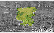Satellite 3D Map of Debica, desaturated