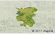 Satellite 3D Map of Debica, lighten