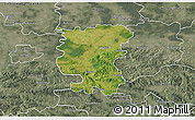 Satellite 3D Map of Debica, semi-desaturated