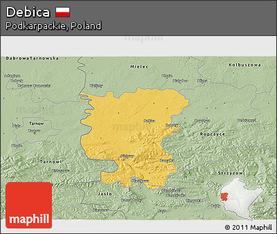 Savanna Style 3D Map of Debica