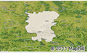 Shaded Relief 3D Map of Debica, satellite outside