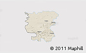 Shaded Relief 3D Map of Debica, single color outside