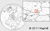 Blank Location Map of Debica, highlighted parent region