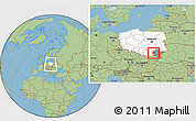 Savanna Style Location Map of Debica, highlighted country, highlighted parent region, within the entire country