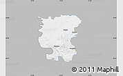 Gray Map of Debica, single color outside
