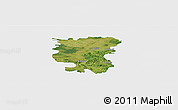 Satellite Panoramic Map of Debica, single color outside