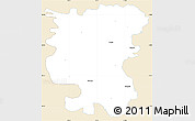 Classic Style Simple Map of Debica, single color outside