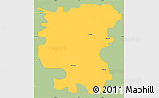 Savanna Style Simple Map of Debica, single color outside