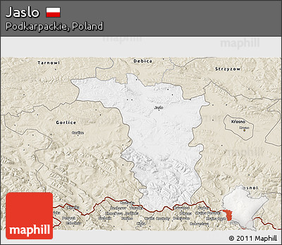 Classic Style 3D Map of Jaslo