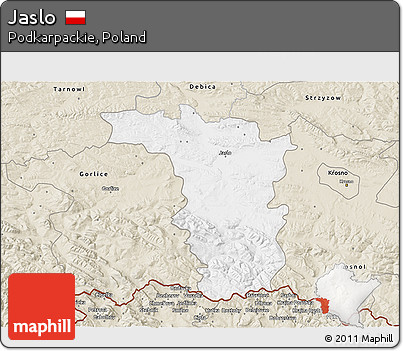 Classic Style 3D Map of Jaslo
