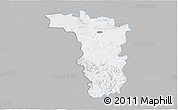 Gray 3D Map of Jaslo, single color outside