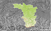Physical 3D Map of Jaslo, darken, desaturated
