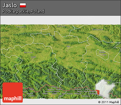 Satellite 3D Map of Jaslo