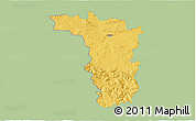 Savanna Style 3D Map of Jaslo, single color outside