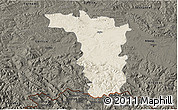 Shaded Relief 3D Map of Jaslo, darken