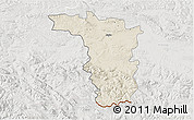 Shaded Relief 3D Map of Jaslo, lighten, semi-desaturated