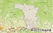 Shaded Relief 3D Map of Jaslo, physical outside