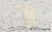 Shaded Relief 3D Map of Jaslo, semi-desaturated