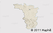 Shaded Relief 3D Map of Jaslo, single color outside