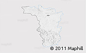 Silver Style 3D Map of Jaslo, single color outside