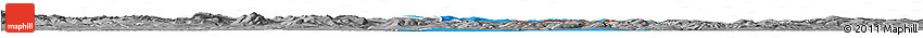 Political Horizon Map of Jaslo, desaturated