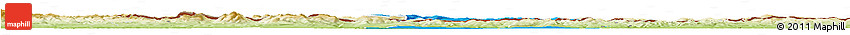 Political Horizon Map of Jaslo, physical outside