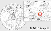 Blank Location Map of Jaslo, within the entire country