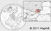 Blank Location Map of Jaslo, highlighted country, highlighted parent region