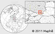 Blank Location Map of Jaslo, highlighted country