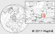 Blank Location Map of Jaslo, highlighted parent region, within the entire country