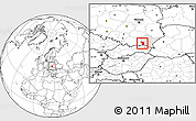 Blank Location Map of Jaslo, highlighted parent region