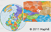 Political Location Map of Jaslo, highlighted parent region