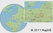 Savanna Style Location Map of Jaslo, within the entire country