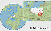 Savanna Style Location Map of Jaslo, highlighted country, highlighted parent region, within the entire country
