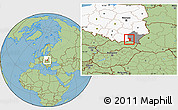 Savanna Style Location Map of Jaslo, highlighted country, highlighted parent region