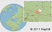 Savanna Style Location Map of Jaslo, highlighted parent region