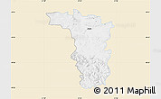 Classic Style Map of Jaslo, single color outside