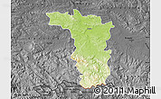 Physical Map of Jaslo, darken, desaturated