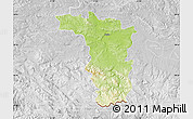 Physical Map of Jaslo, lighten, desaturated