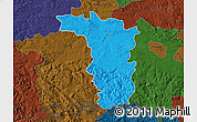 Political Map of Jaslo, darken