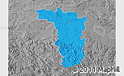 Political Map of Jaslo, desaturated
