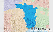 Political Map of Jaslo, lighten