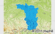 Political Map of Jaslo, physical outside