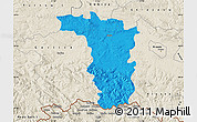 Political Map of Jaslo, shaded relief outside