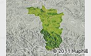 Satellite Map of Jaslo, lighten, semi-desaturated