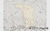 Shaded Relief Map of Jaslo, semi-desaturated
