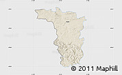 Shaded Relief Map of Jaslo, single color outside