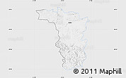 Silver Style Map of Jaslo, single color outside