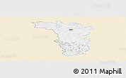 Classic Style Panoramic Map of Jaslo, single color outside