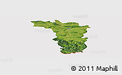 Satellite Panoramic Map of Jaslo, cropped outside